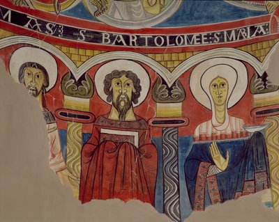 St. Thomas, St. Bartholomew and Mary Magdalene, copy of 12th century original by Spanish School